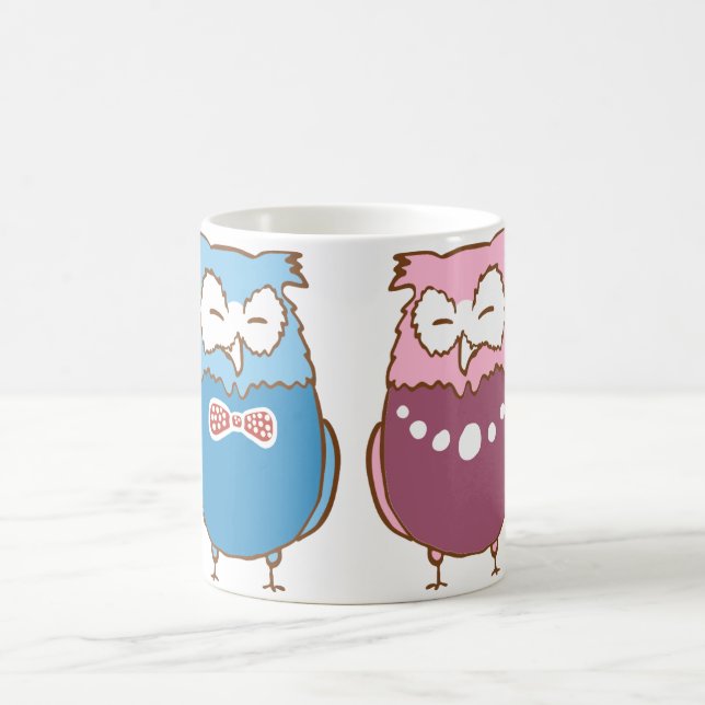 Lyckliga ugglor kaffemugg (Center)