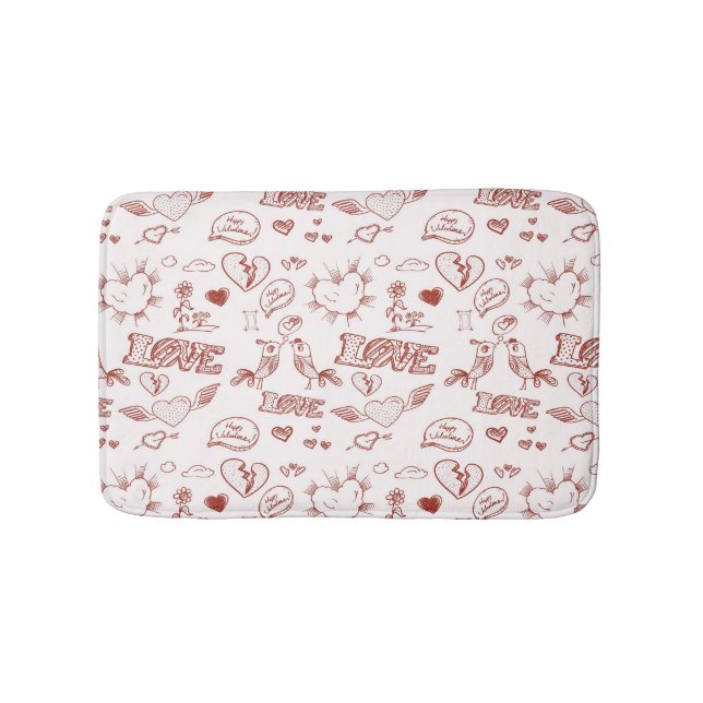 Lyckliga valentin dag badrumsmatta (Framsidan)