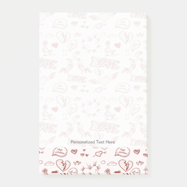 Lyckliga valentin dag post-it block (Framsida)