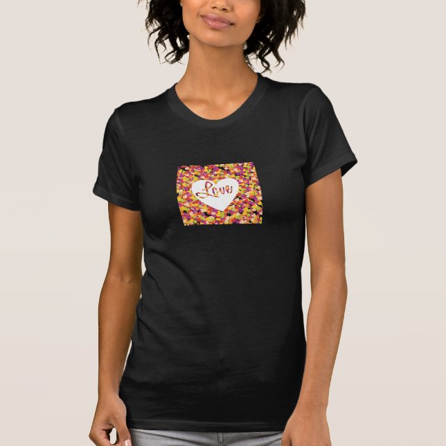 Lyckliga valentin dag! tee shirt (Framsida)