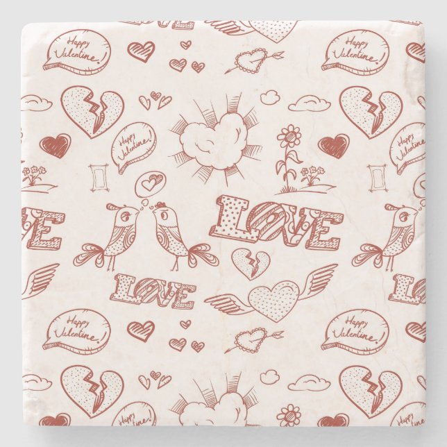 Lyckliga valentin dag underlägg sten (Framsidan)