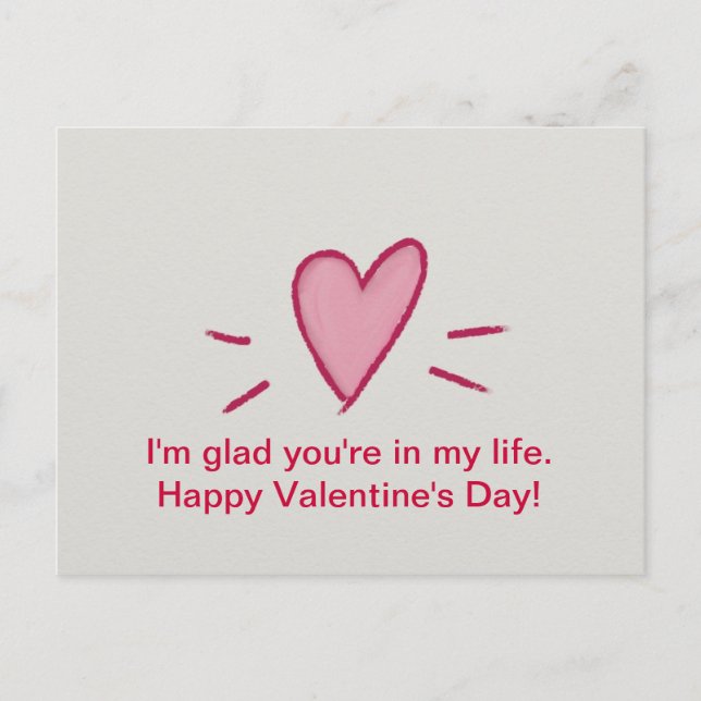 Lyckliga valentin dagvykort helg vykort (Framsida)