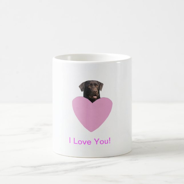 Lyckliga valentin för Labrador Retriever dag Kaffemugg (Center)