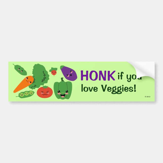 Lyckliga Veggies Bildekal (Framsidan)