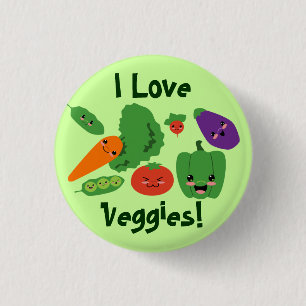 Lyckliga Veggies knäppas Knapp