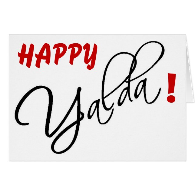 Lyckliga Yalda! Hälsningskort (Framsidan Horizontal)
