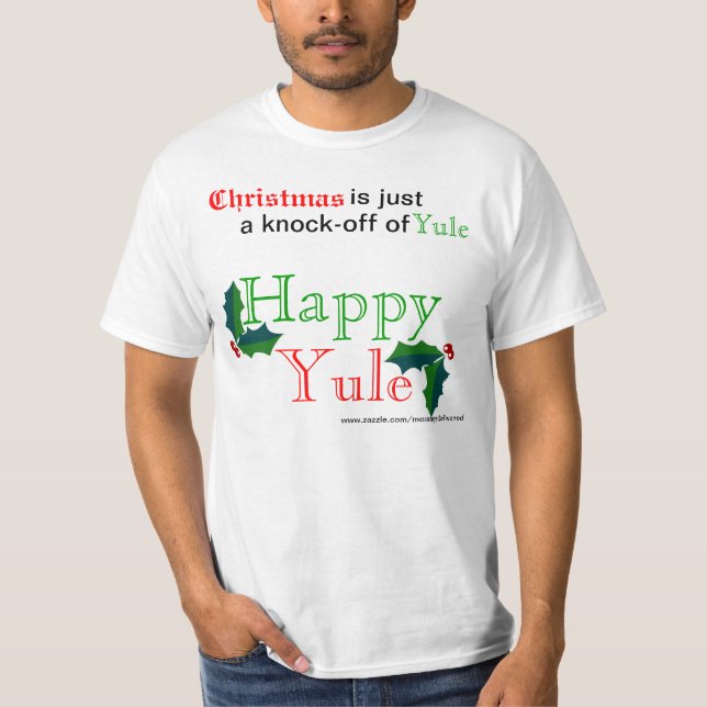 Lyckliga Yule T Shirt (Framsida)