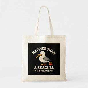 Lyckligare än en mås med en Totebag med pommes fri Tygkasse
