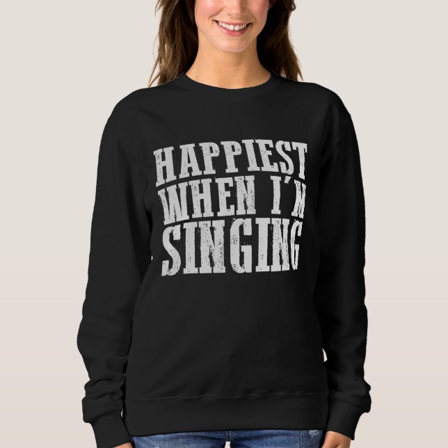 Lyckligast när jag sjunger  1 t shirt (Framsida)
