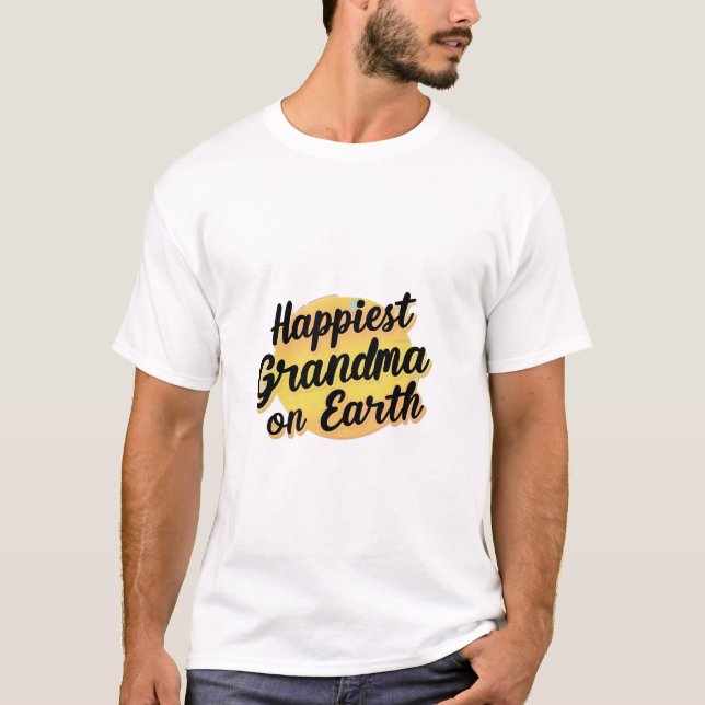 lyckligaste mormor på jorden t shirt (Framsida)