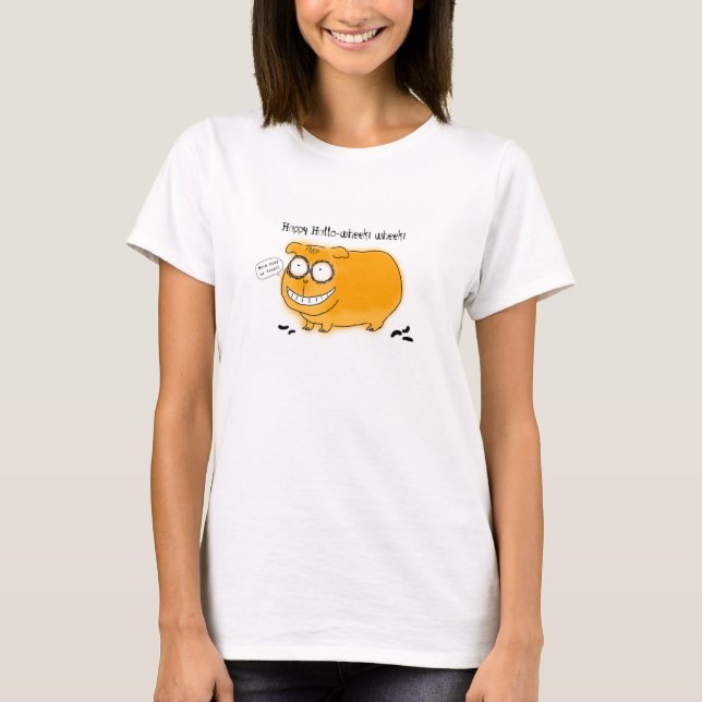 Lycklighallo-wheek wheek tee shirt (Framsida)