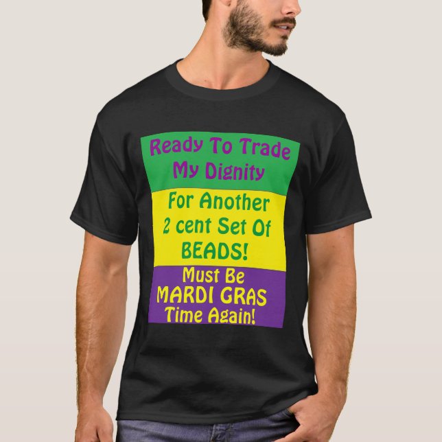 LYCKLIGMARDI GRAS T SHIRT (Framsida)
