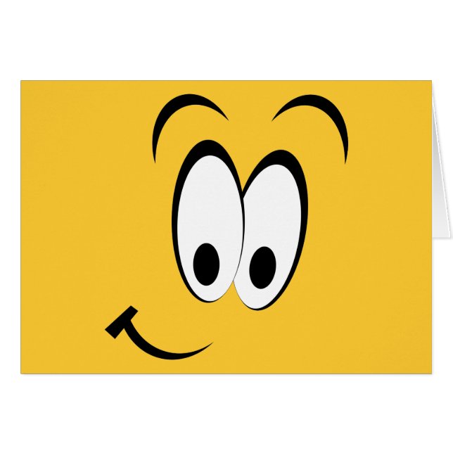 Lyckligögon och leende hälsningskort (Framsidan Horizontal)