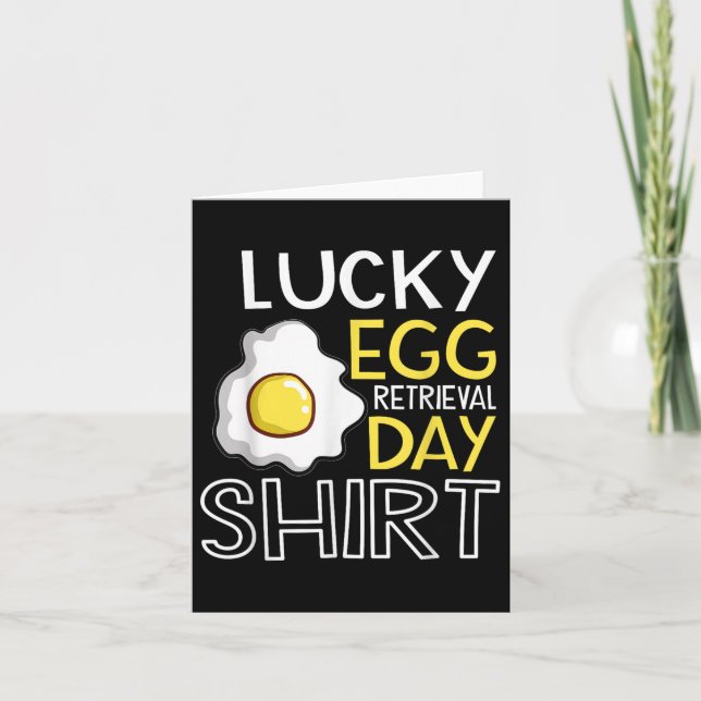 Lyckligt ägghämtning dag embryoöverföring ägghämtn kort (Framsida)