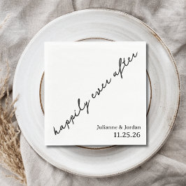 Lyckligt Alltid Efter Klotter Cursive Anpassad Brö Pappersservett