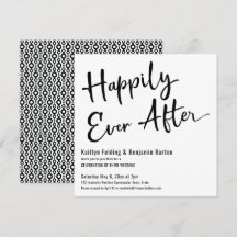 Lyckligt Alltid Efter Svart Vitt Bröllopsfirande