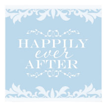 LYCKLIGT ALLTID Elegant Konsttryck för Vägg