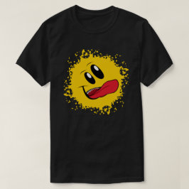 Lyckligt ansikte för bred mun t shirt