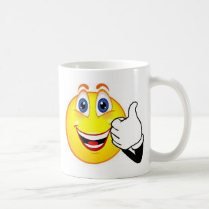 Lyckligt ansikte kaffemugg