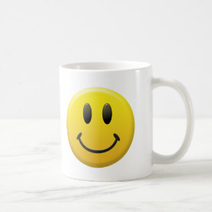 Lyckligt ansikte kaffemugg