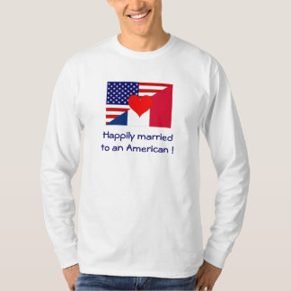 Lyckligt att gifta sig till en amerikan tee shirt
