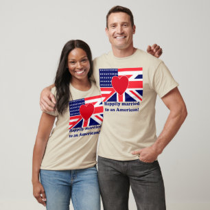 Lyckligt att gifta sig till en amerikan tee shirt