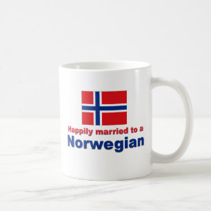 Lyckligt att gifta sig till en norrman kaffemugg