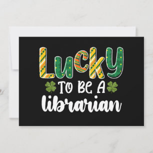 Lyckligt att vara en bibliotekarie St patrick's da Inbjudningar