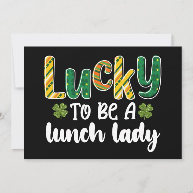 Lyckligt att vara en Lunch Dam School St patrick's Inbjudningar (Framsida)