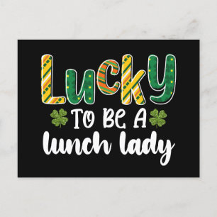 Lyckligt att vara en Lunch Dam School St patrick's Vykort