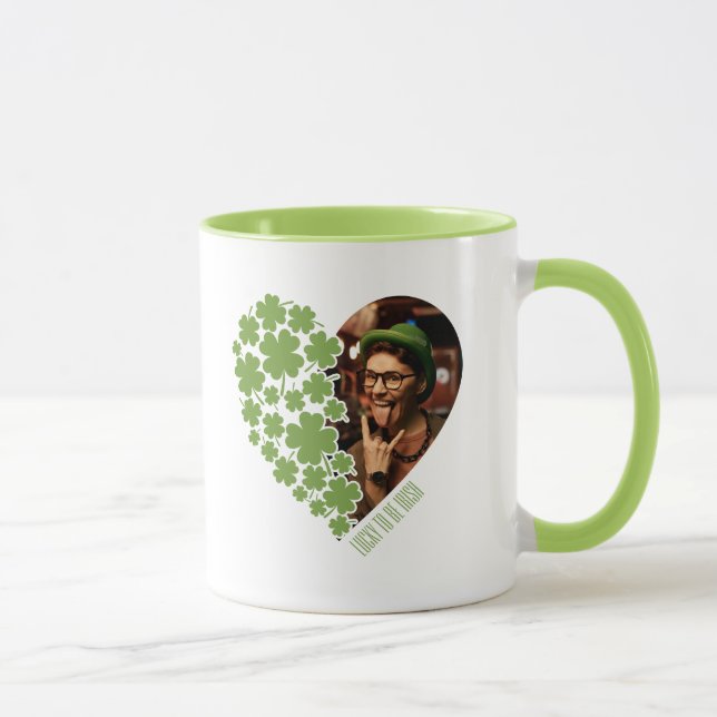 Lyckligt att vara Irish Photo Mugg med Shamrock He (Höger)