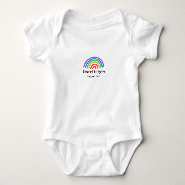 Lyckligt Baby Onesie T Shirt (Framsida)
