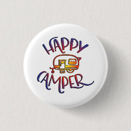 Lyckligt campareemblem knapp