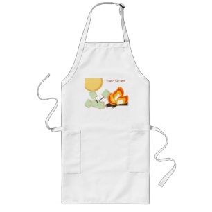 Lyckligt campareförkläde långt förkläde