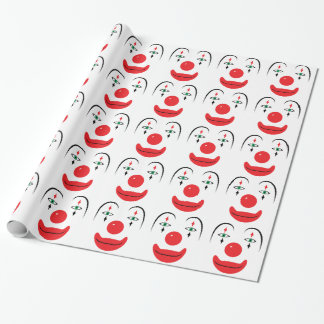 Lyckligt clownansikte presentpapper