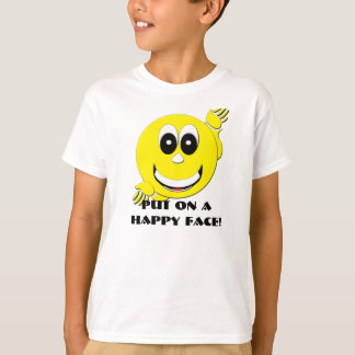 Lyckligt dagansikte tee shirt