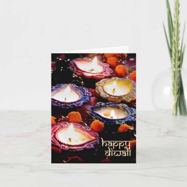 Lyckligt Diwali kort (Framsida)