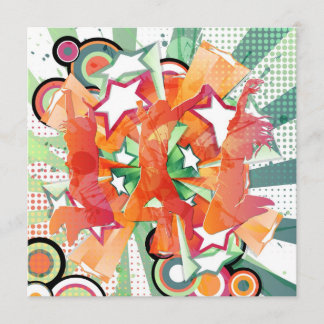 Lyckligt folk partyinbjudan inbjudningar