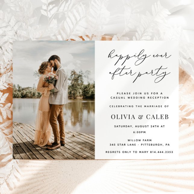 Lyckligt för alltid bröllopsmottagning inbjudningar (Skapare uppladdad)