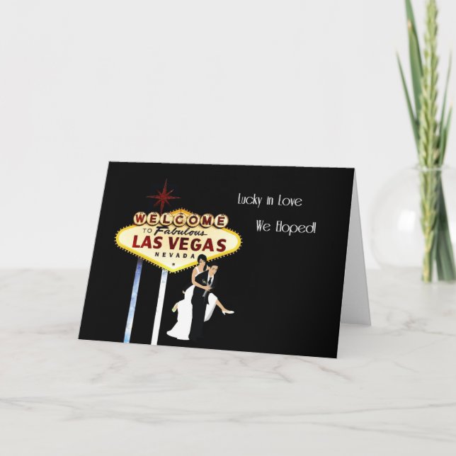 Lyckligt förälskat Eloped vi! Las Vegas kort (Framsida)