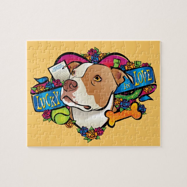 Lyckligt förälskat pussel (Horisontell)