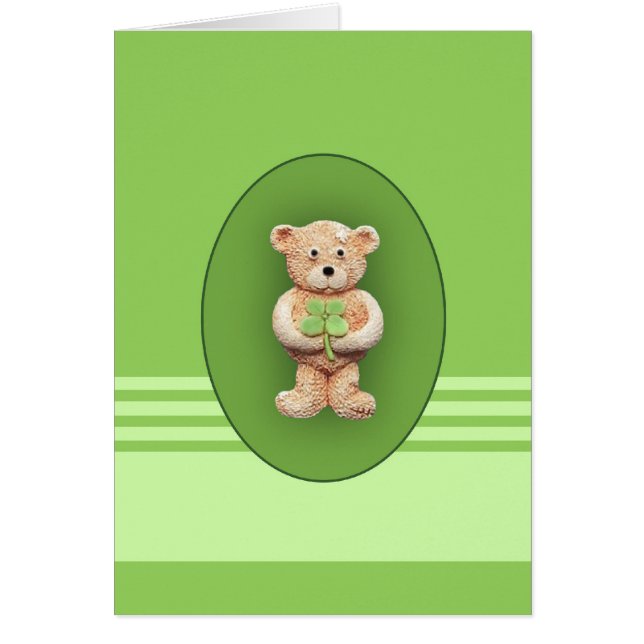 Lyckligt fyrklövert hälsningskort (Framsidan)