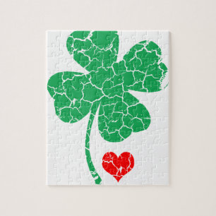 Lyckligt fyrklövert - st patrick's day pussel