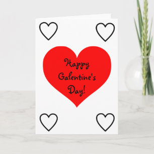 Lyckligt Galentines dagkort Helgkort