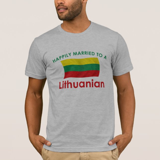 Lyckligt gift litauiskt t-shirt (Framsida)