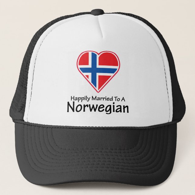Lyckligt gift norrman truckerkeps (Framsida)