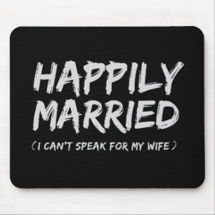 Lyckligt gift rolig mousepad musmatta