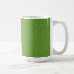 Lyckligt grönt symbolsmönster kaffemugg