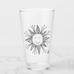 Lyckligt halv literexponeringsglas glaskopp