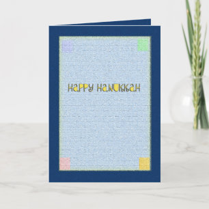 Lyckligt Hanukkah hälsningkort Helgkort